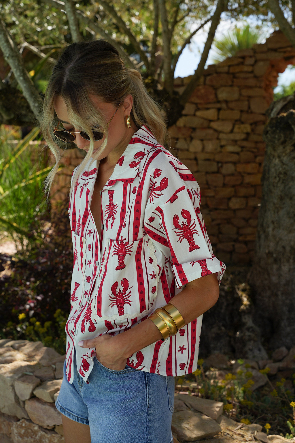 Chemise Imprimée Ulysse - Rouge
