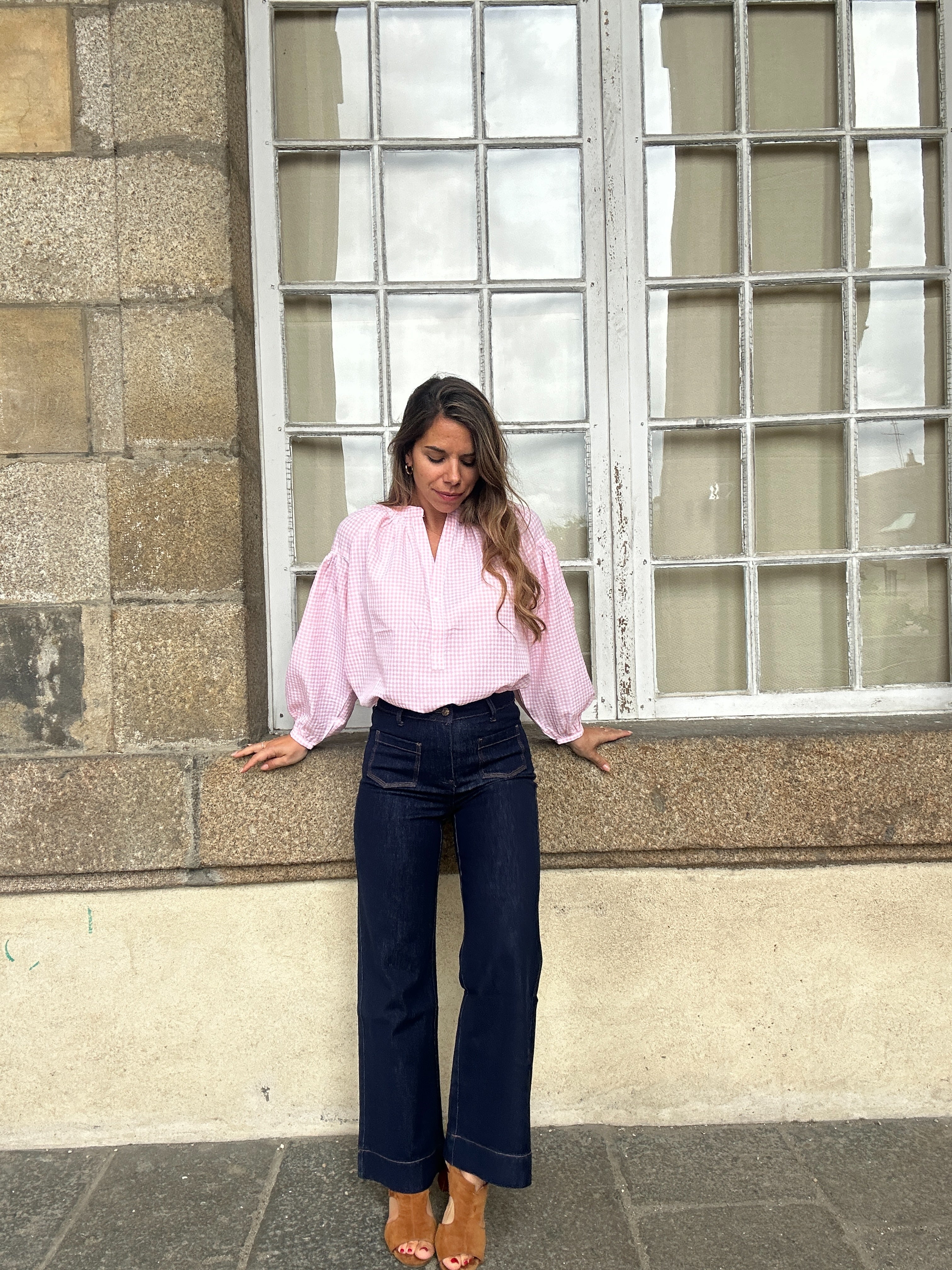 Blouse rose claire Clothilde