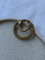 Anillo Bufanda Ysl Vintage - Anillos Dobles Dorados