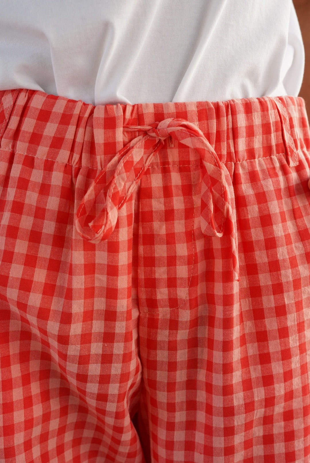 Célestin Vichy Pants Pink/Red