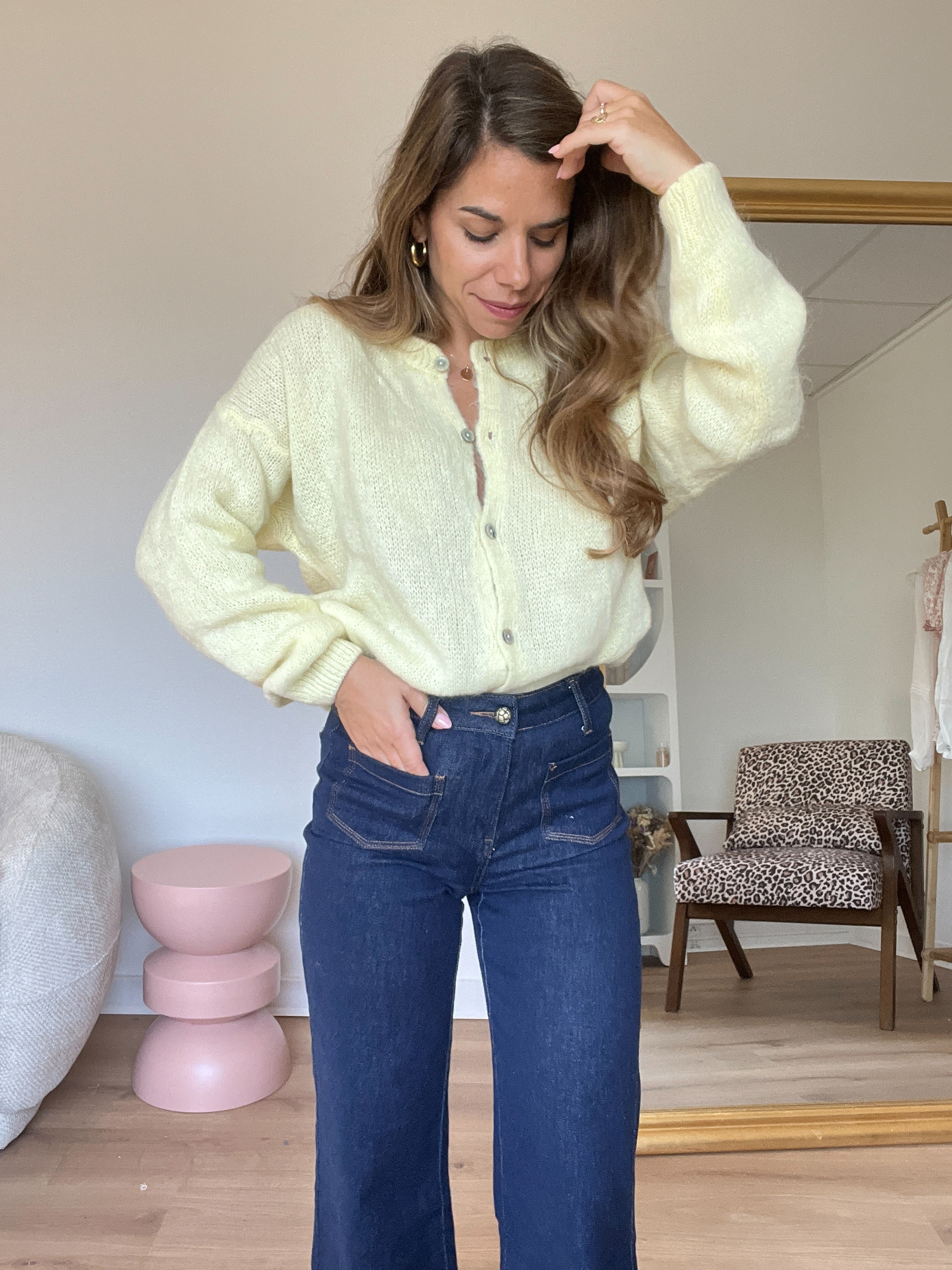 Maille En Laine Léonie Light Yellow