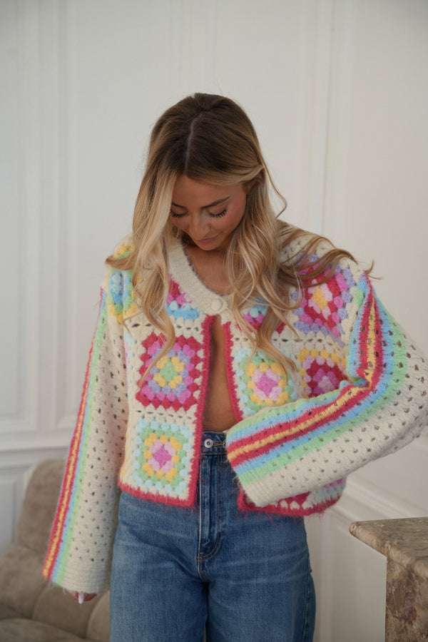 Chaleco de crochet Oliane - Colorido