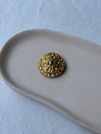 Vintage Scarf Ring - Golden Floral Rose Window
