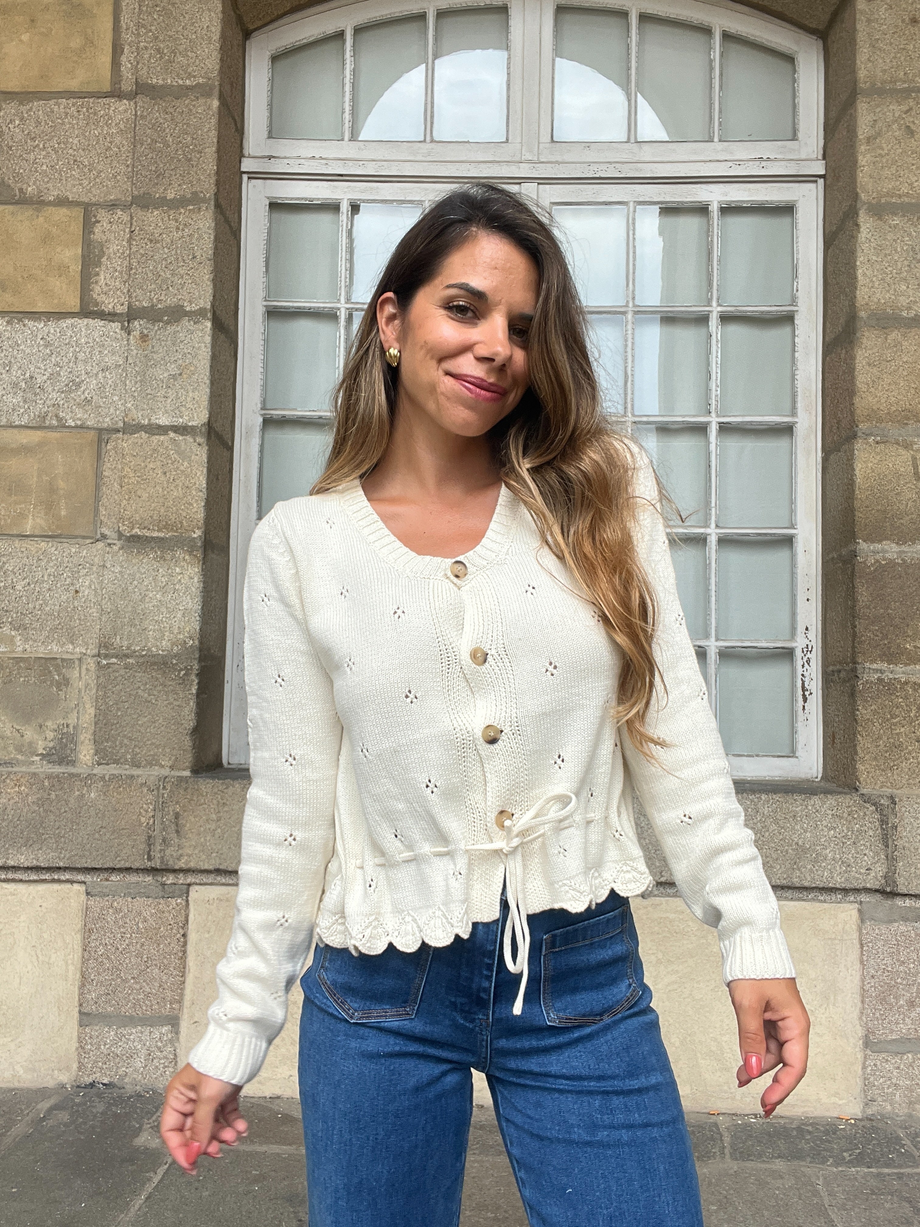 Cardigan Emma Écru