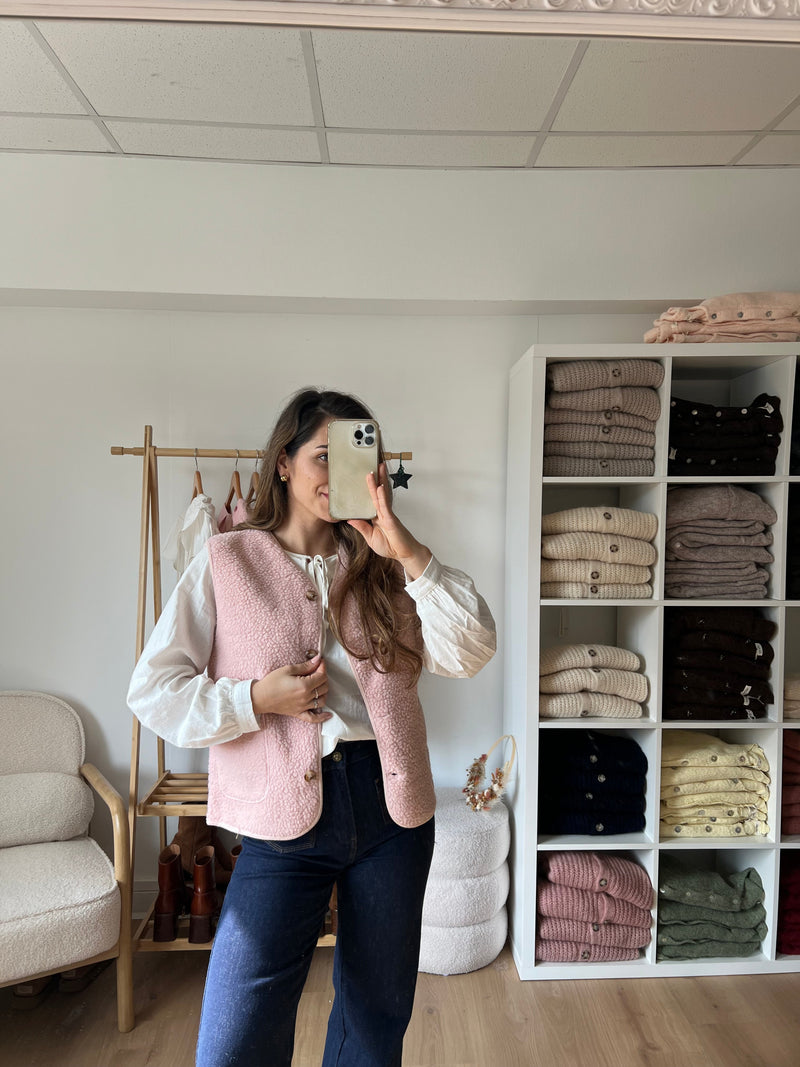 Gilet Berger Arianne Rose Pâle