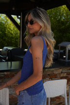 Norra Sequinned Top - Blue