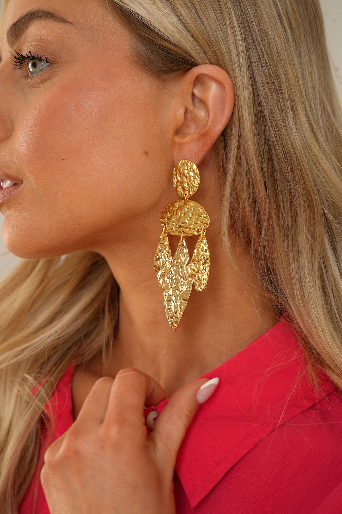 Boucles D’Oreilles Acier - Jia Dorées