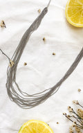 Collana Multifilo Argentata Ashanti
