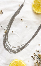 Collana Multifilo Argentata Ashanti