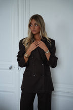 Blazer de Rayas Oslo - Chocolate