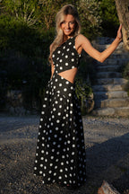 Robe À Pois Émeline - Noir/Blanc
