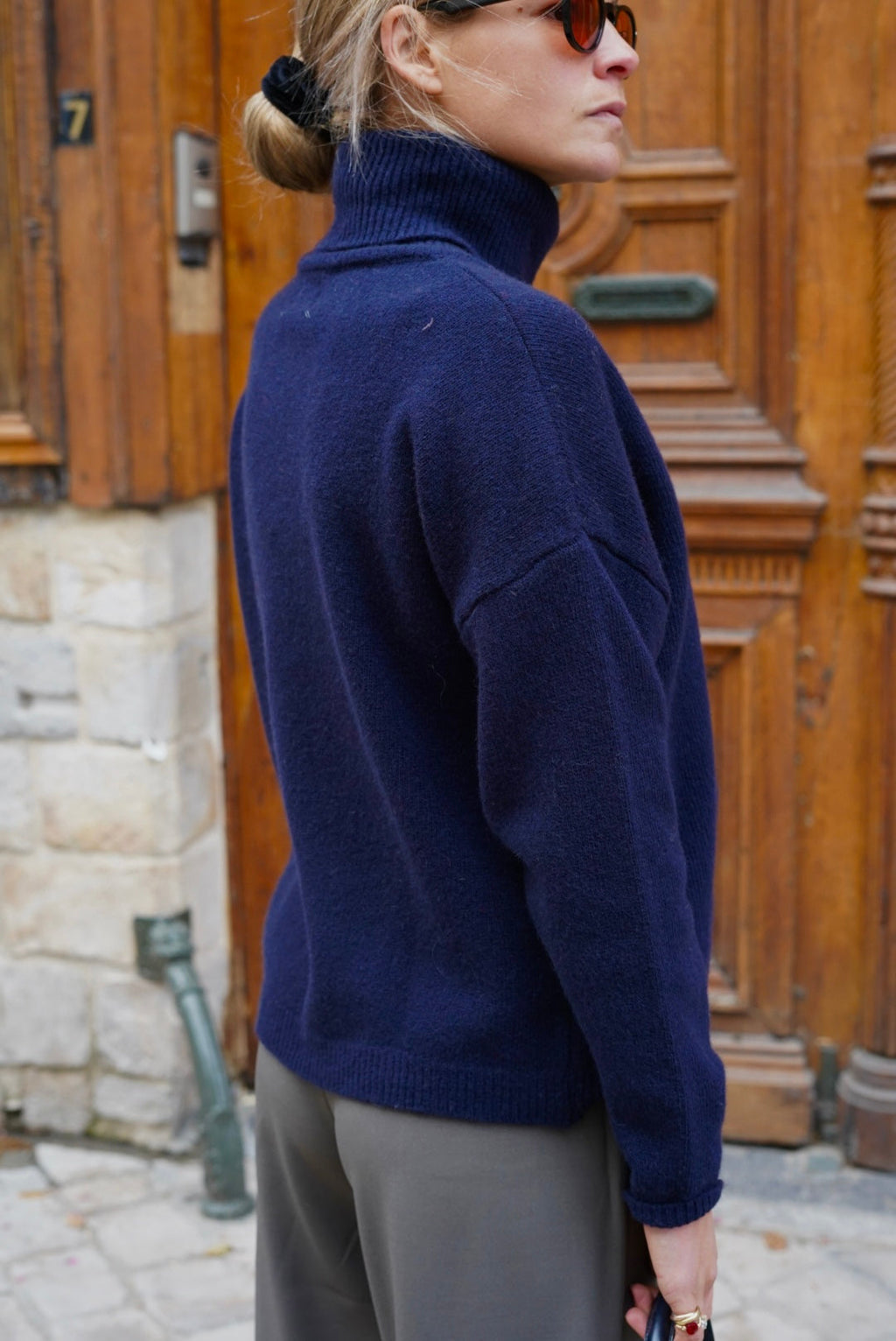Timothée Turtleneck Sweater Navy