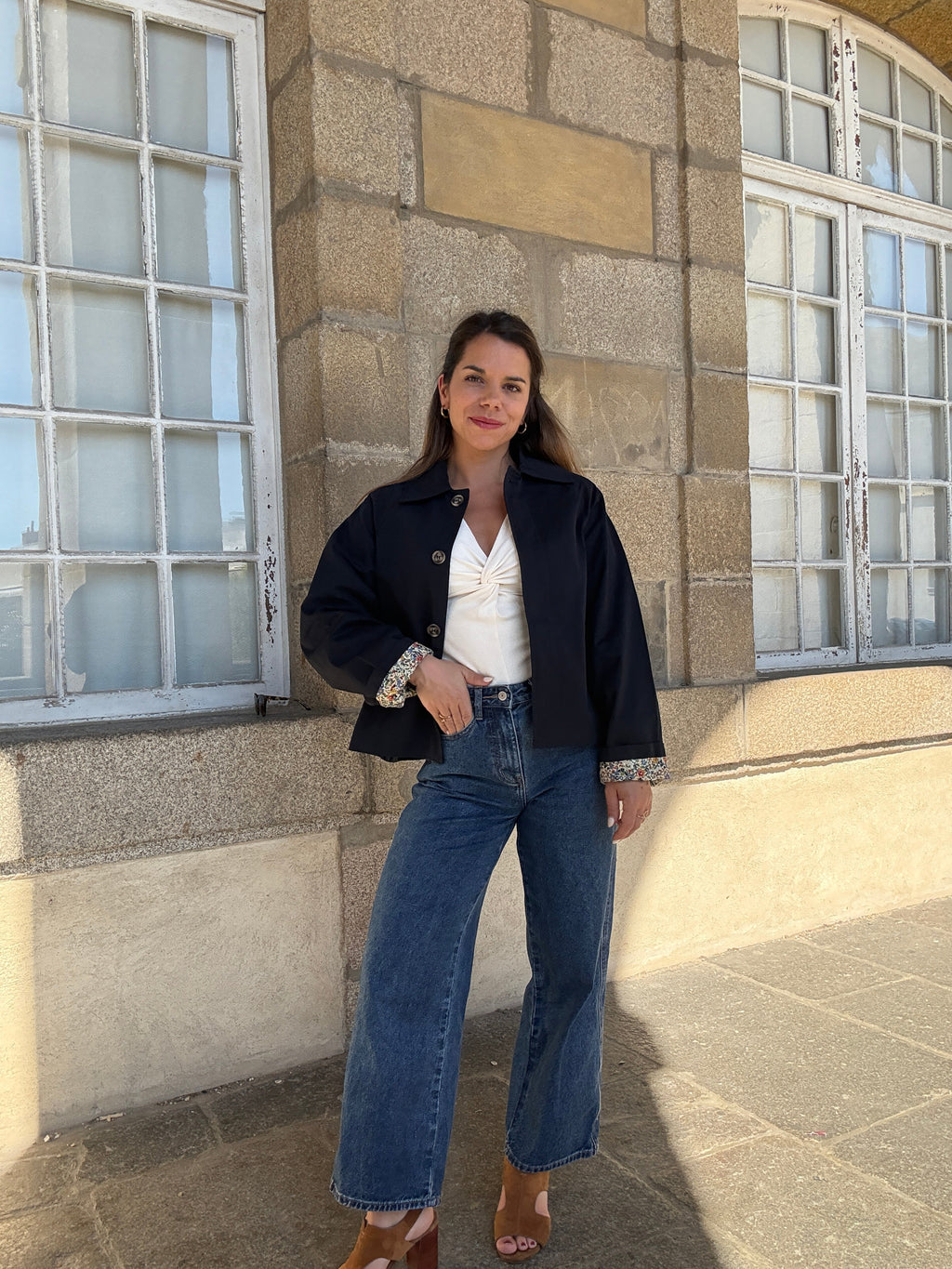 Chaqueta trench Liberty de algodón marino Edith