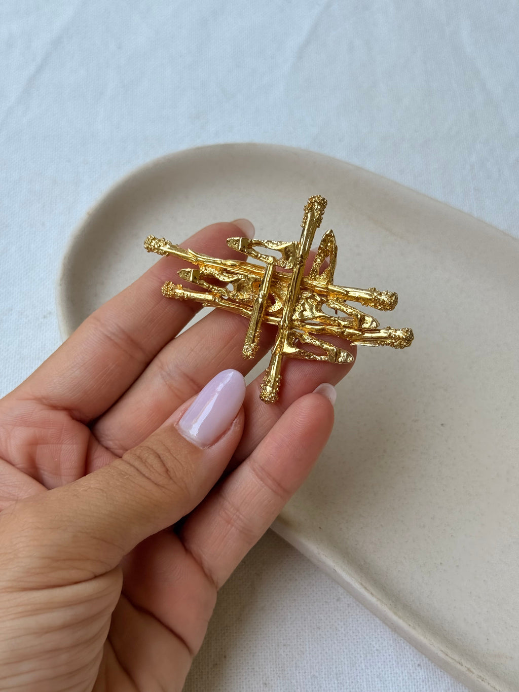 Broche Vintage - Motif Croix Stylisée