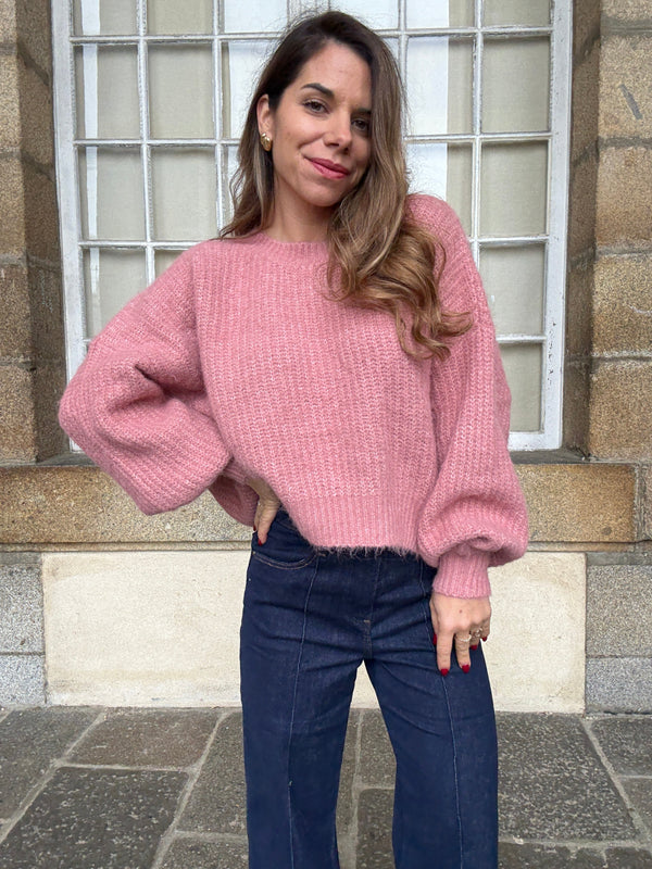 Jade dusky pink knitted jumper