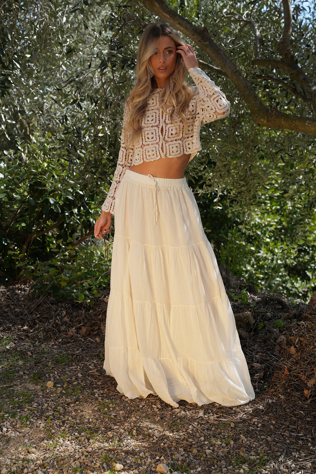 Jupe Longue Chloé - Crème