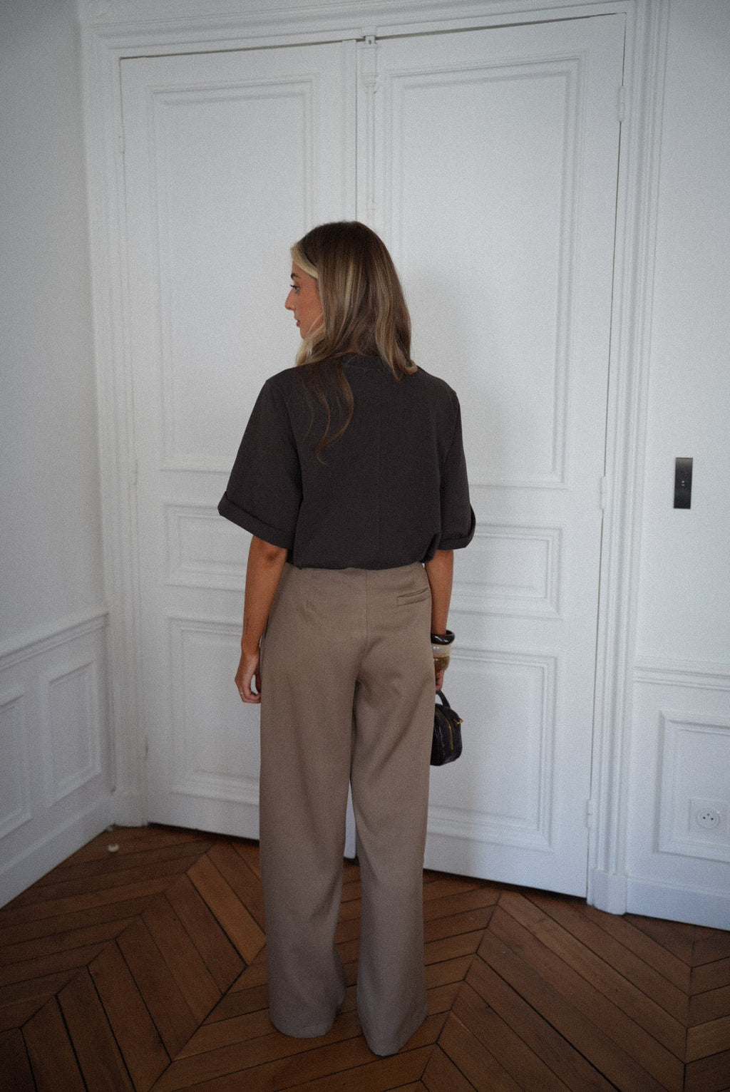 Achille Taupe - Pantalón recto
