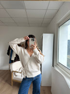 Cárdigan con lazo Chloé beige