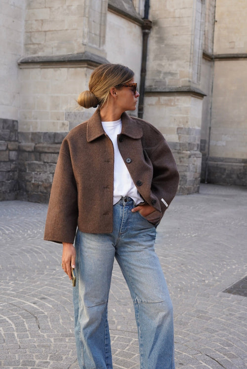 Veste Camille Laine Marron