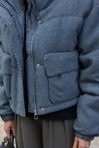 Calixte Down Jacket Blue Pattern