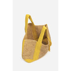 Cabas Xl Raphia Et Coton - Jaune