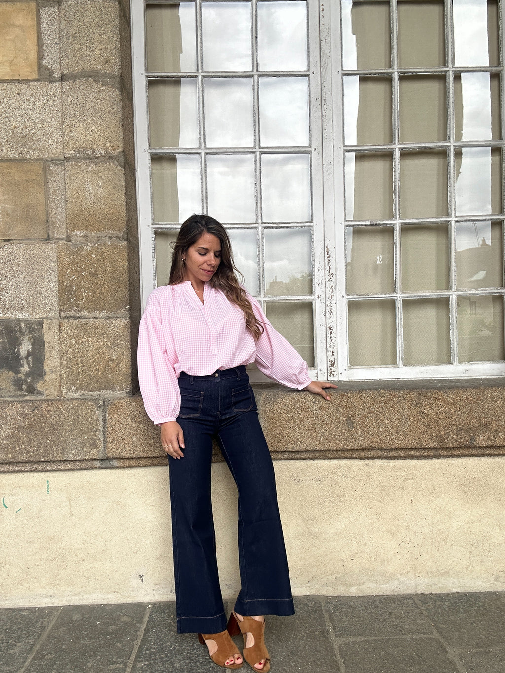 Blouse rose claire Clothilde