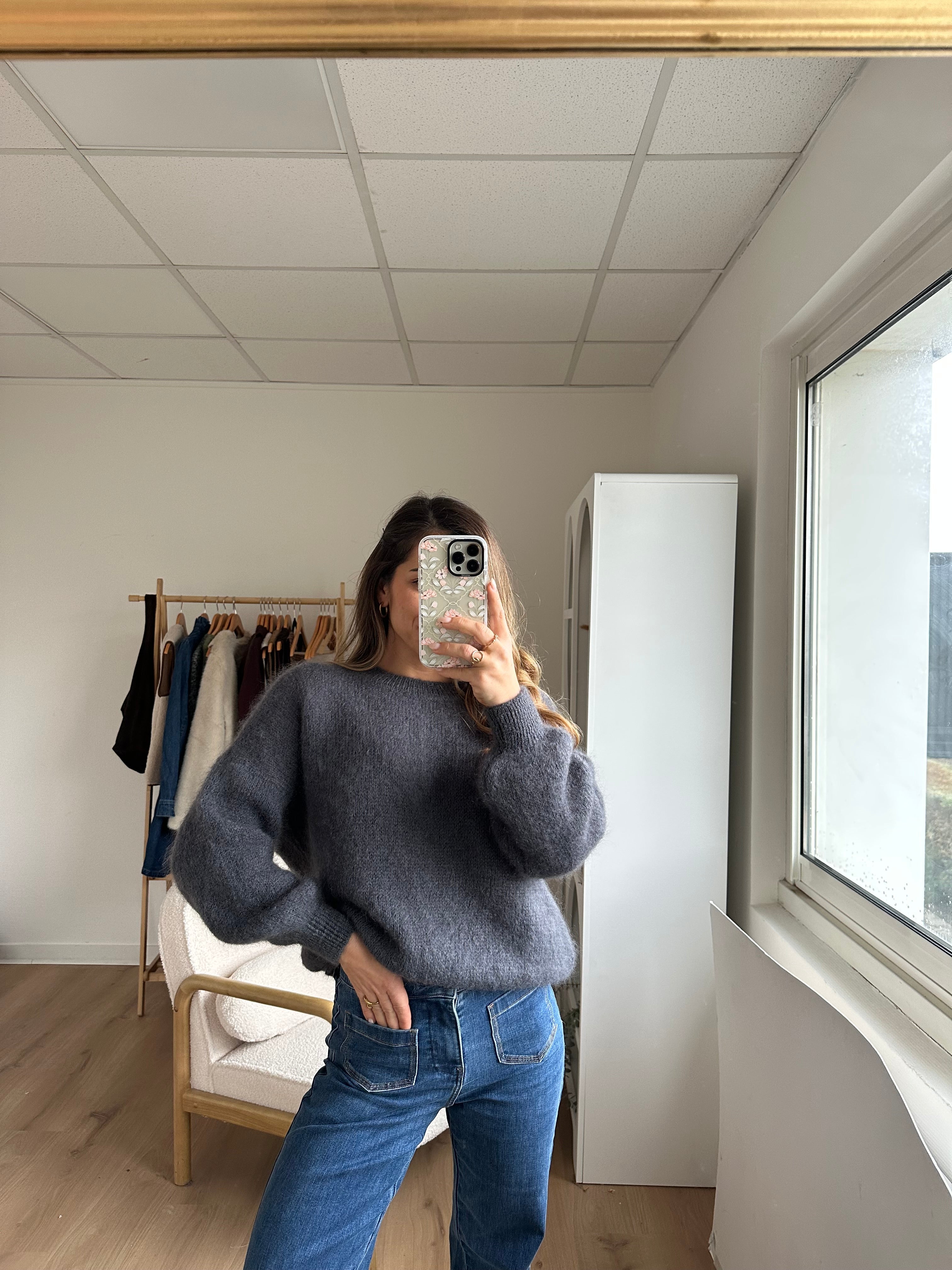 Dark Grey Gaia Mohair and Wool Knit