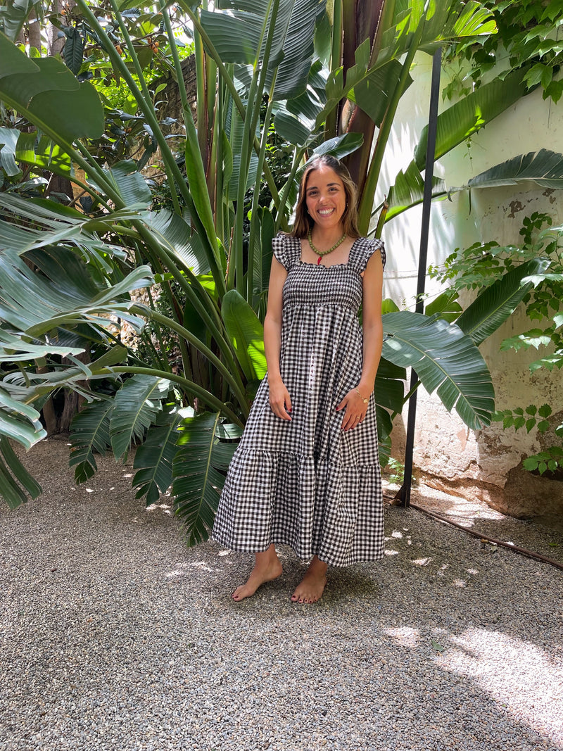 Robe Amaia Marron Vichy