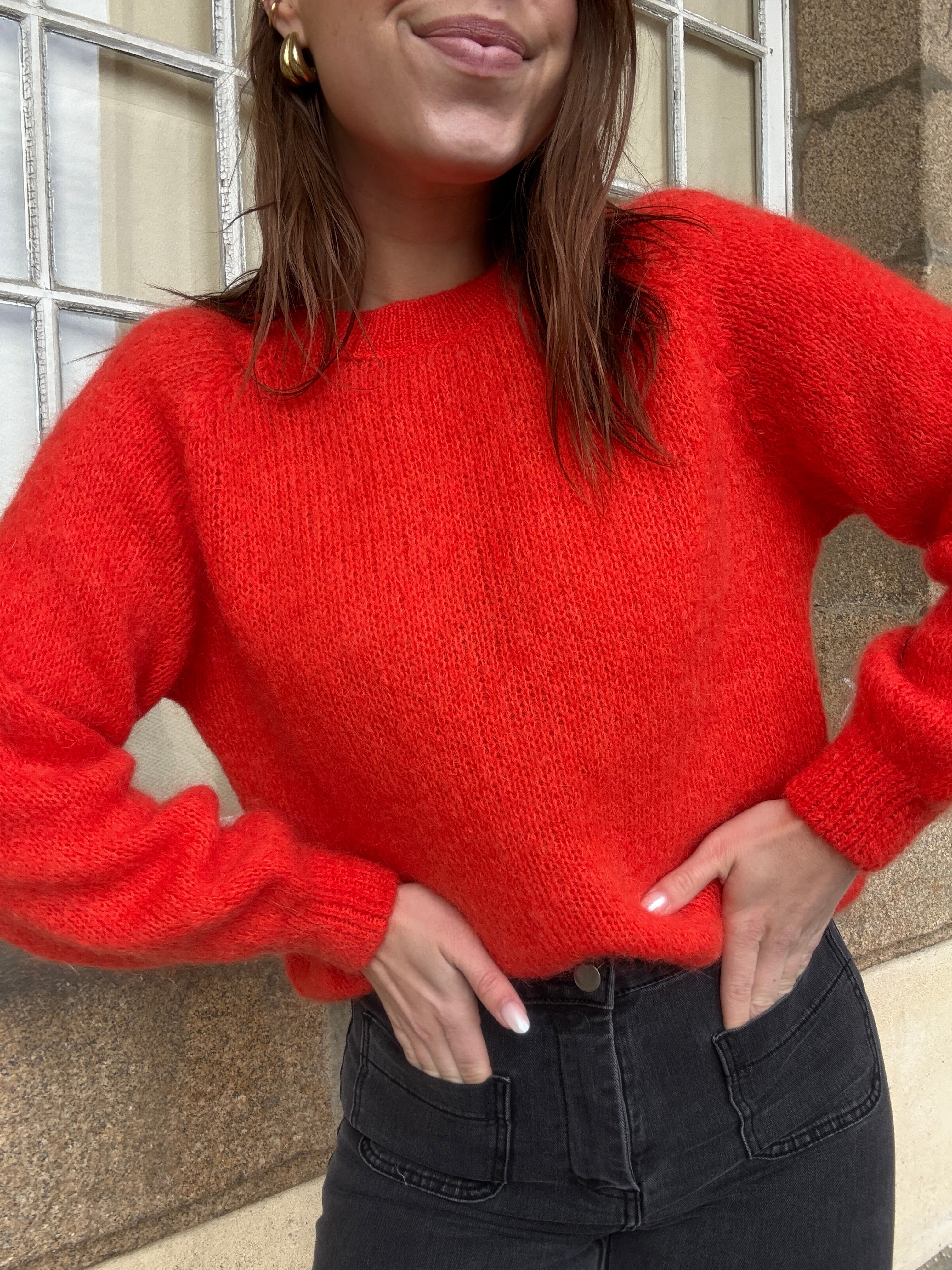 Anna orange-red jumper