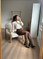 Léane taupe faux suede boots