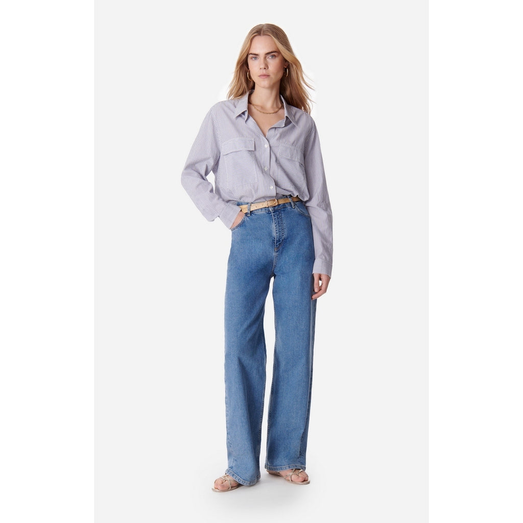 Overhemd Lange Mouwen Dim - Blauw
