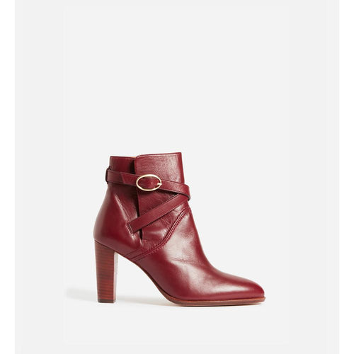 Bottines En Cuir - Acajou