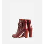 Bottines En Cuir - Acajou