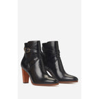 Leather Ankle Boots - Black
