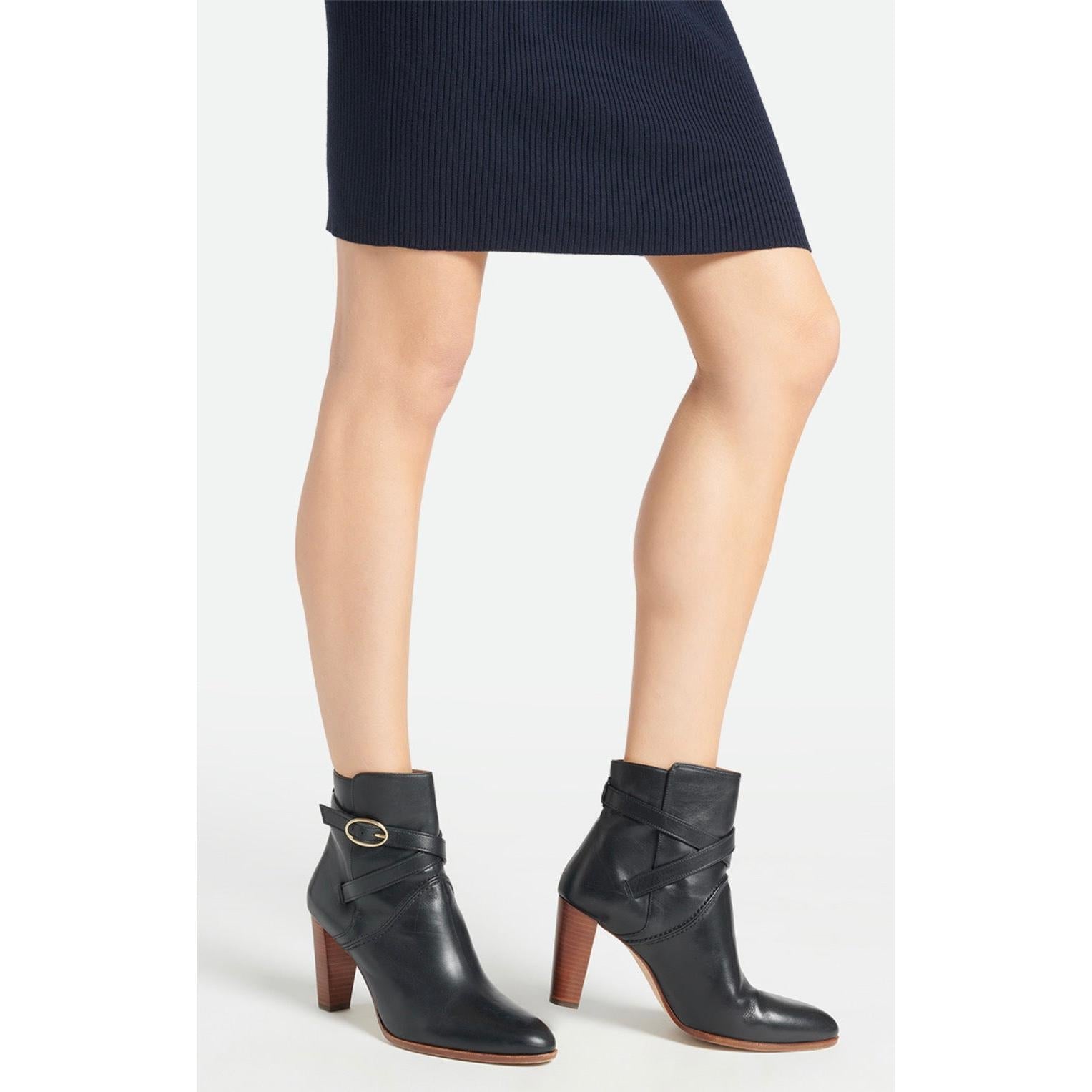 Leather Ankle Boots - Black