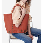 Cabas L En Nubuck - Rouille