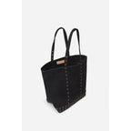 Torba shopper L z nubuku - Czarna