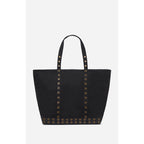 Torba shopper L z nubuku - Czarna