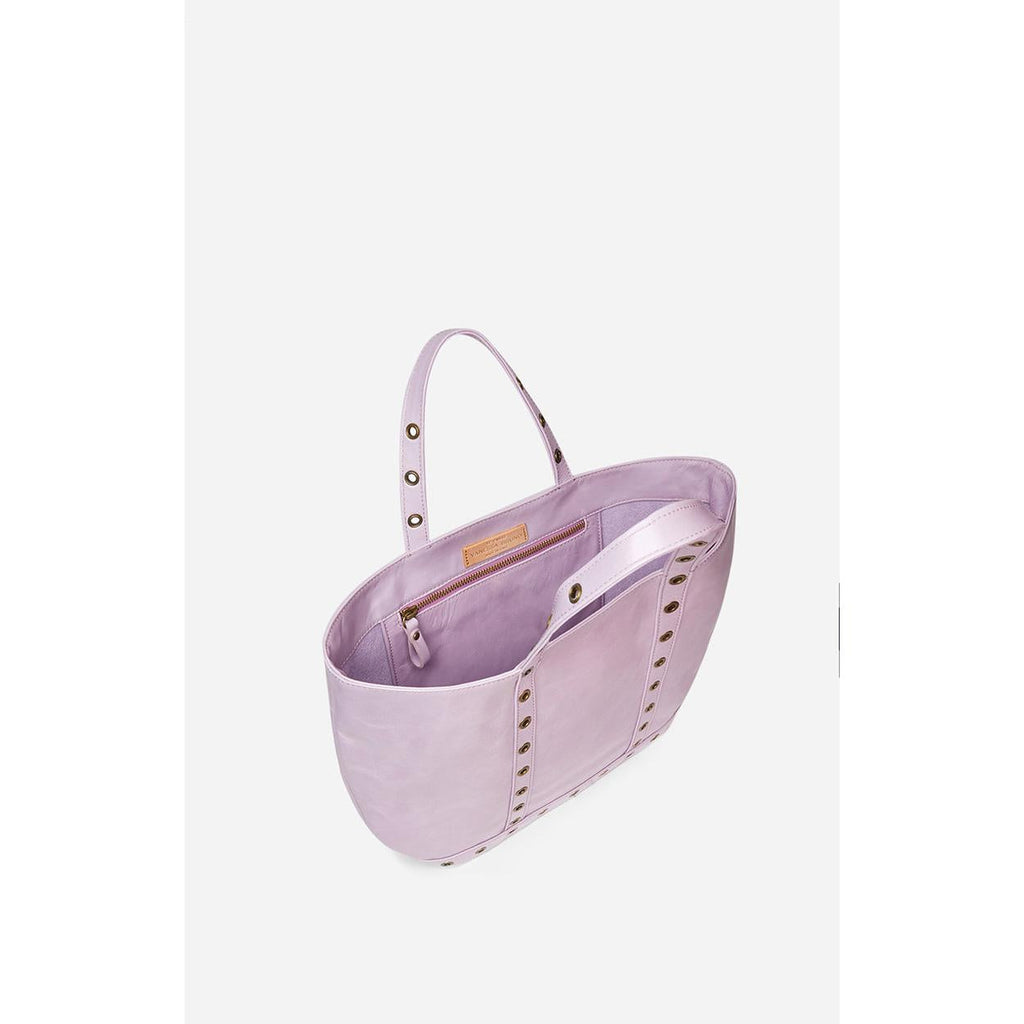 Cabas M In Crackled Leather - Parme