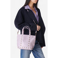 Cabas M In Crackled Leather - Parme