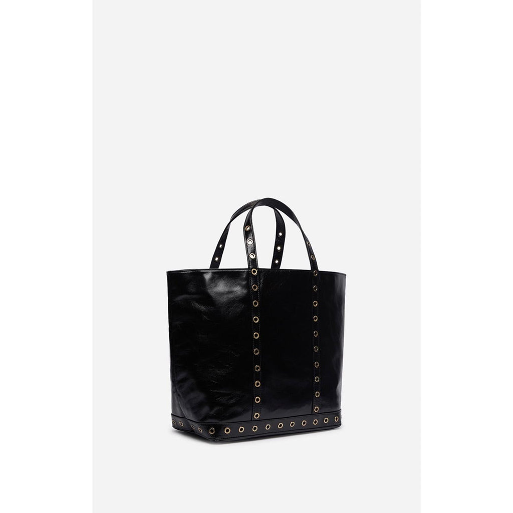 Cabas M En Cuir Craquelé - Noir