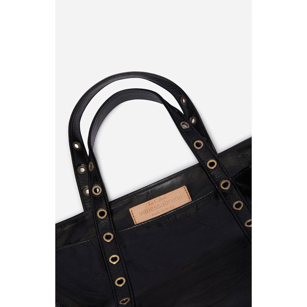 Cabas M En Cuir Craquelé - Noir