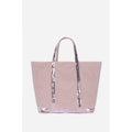 Bolso Tote M Lino y Lentejuelas - Lila