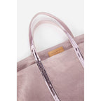 Bolso Tote M Lino y Lentejuelas - Lila