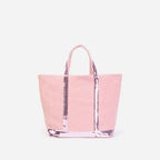 Bolso Tote M Lino y Lentejuelas - Lila