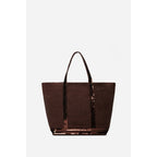 Linen M Tote Bag - Plum