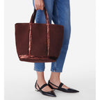 Linen M Tote Bag - Plum