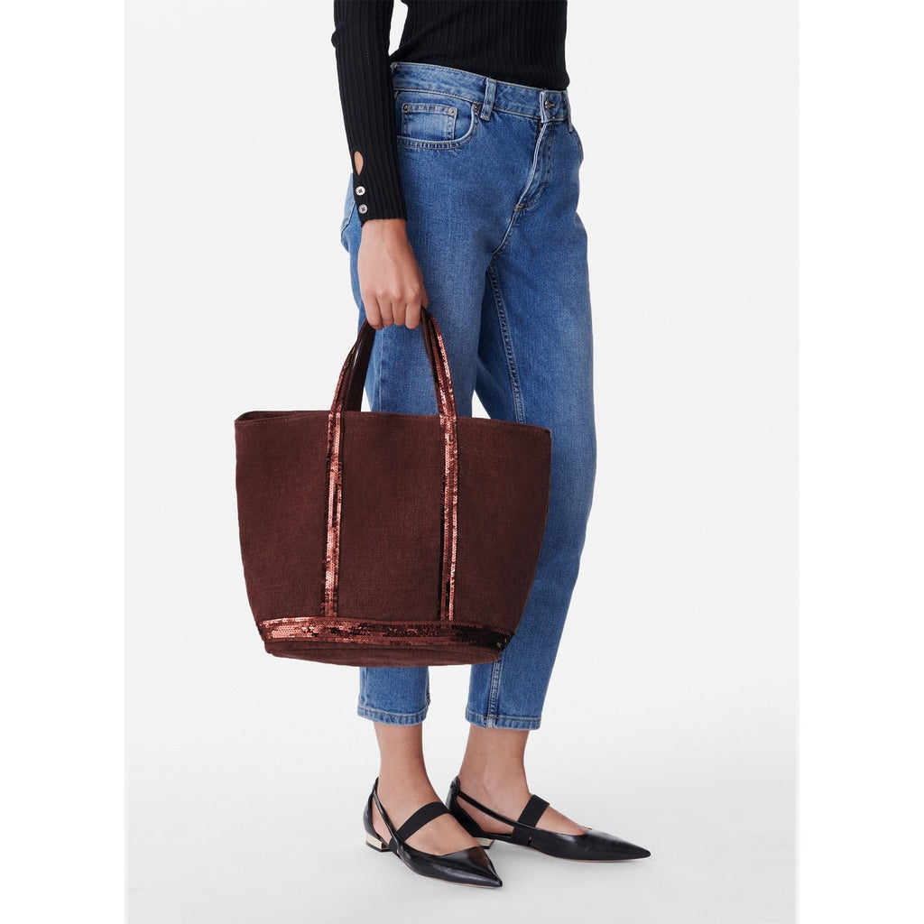 Linen M Tote Bag - Plum