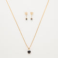 Parure "Puces Bleues" Saphirs Bleus: 0,88Ct/3