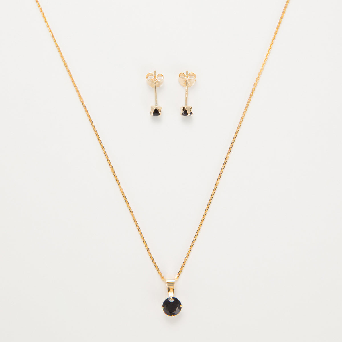 Parure "Puces Bleues" Saphirs Bleus: 0,88Ct/3